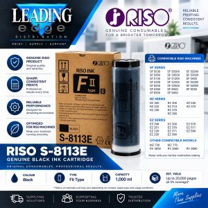 RISO S-8113E genuine black ink cartridge